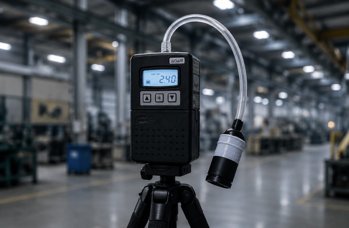 Asbestos air monitoring on a live occupied worksite