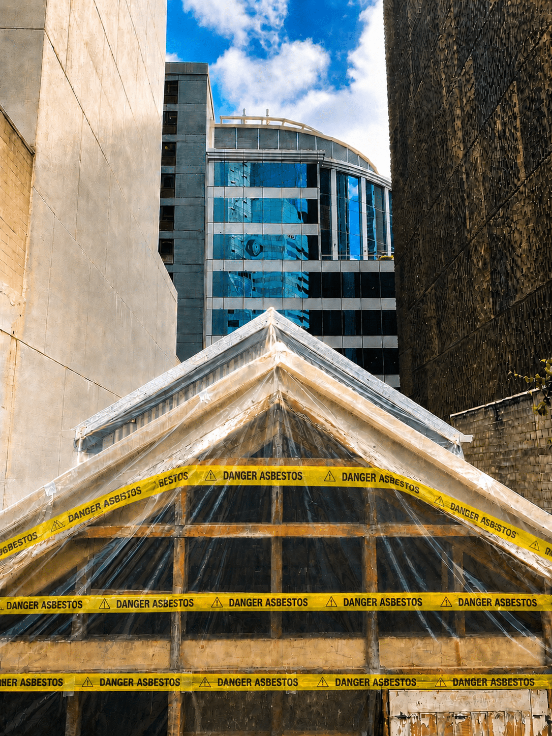 Air monitoring and clearance inspection process during asbestos removal
