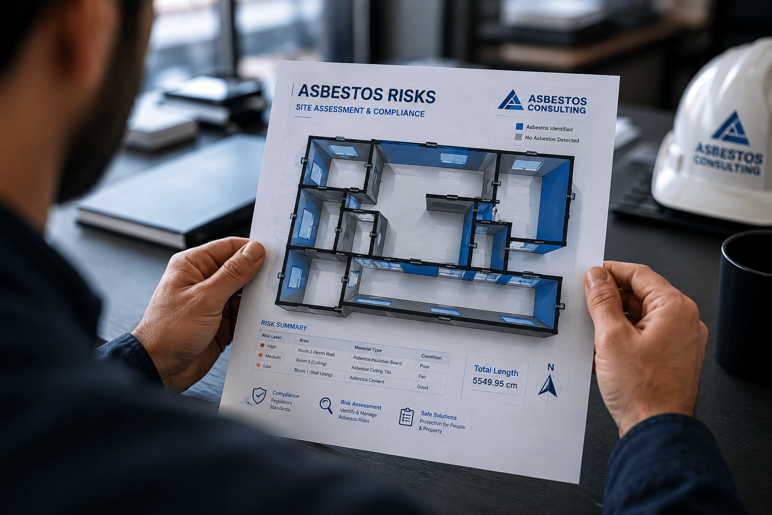 Asbestos consulting and compliance documentation on site