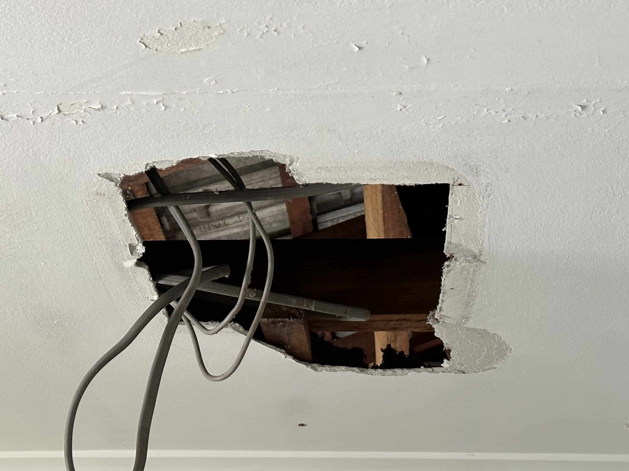 Suspected asbestos-containing material identified during an inspection