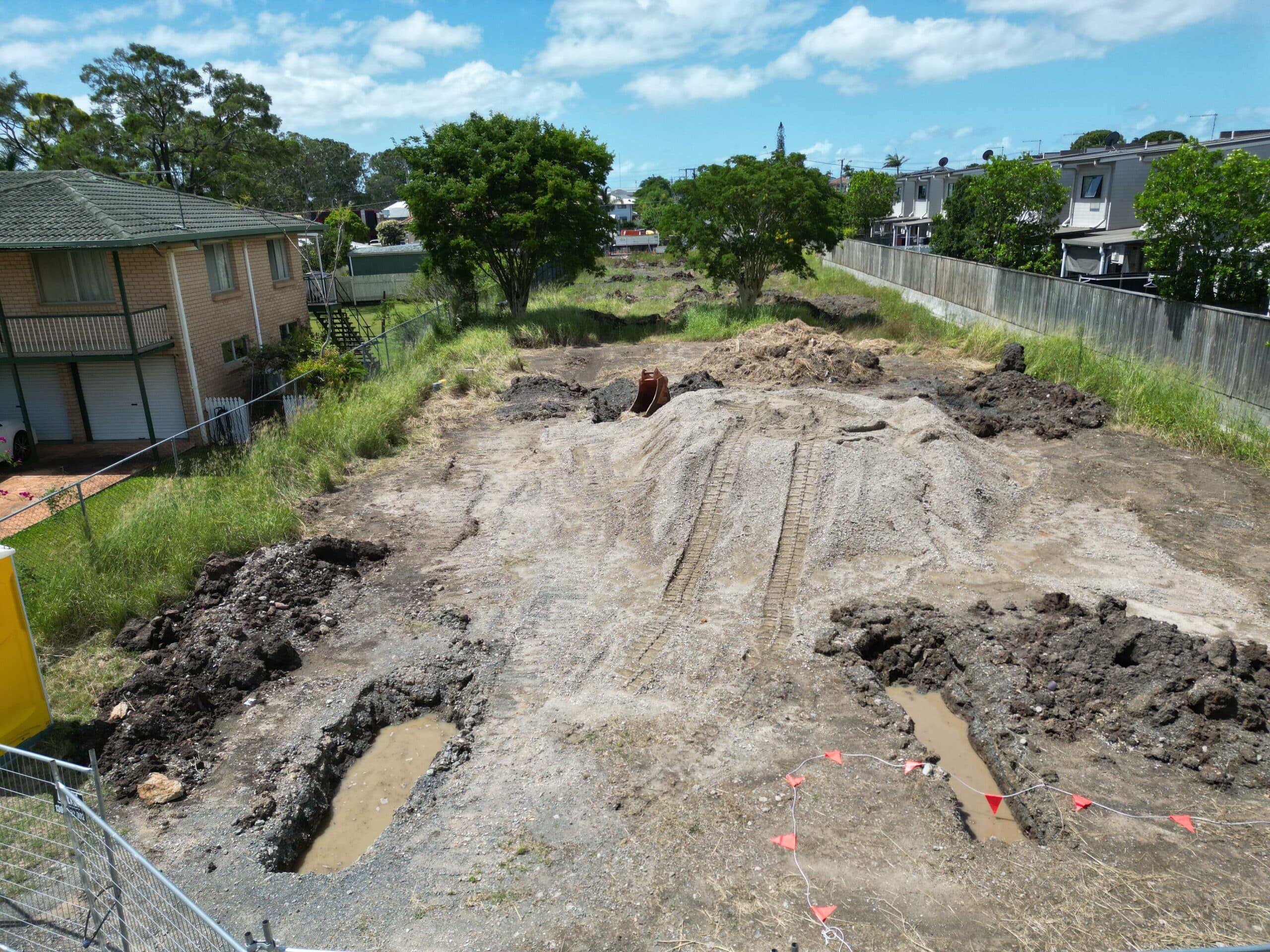 Aerial view of a Queensland site assessed for asbestos-contaminated fill