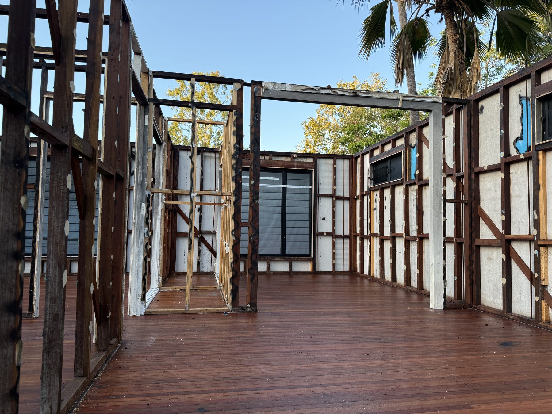Structural make-safe framing after removal