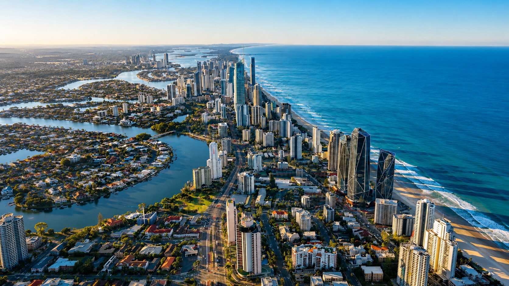 Aerial view of Gold Coast, Queensland