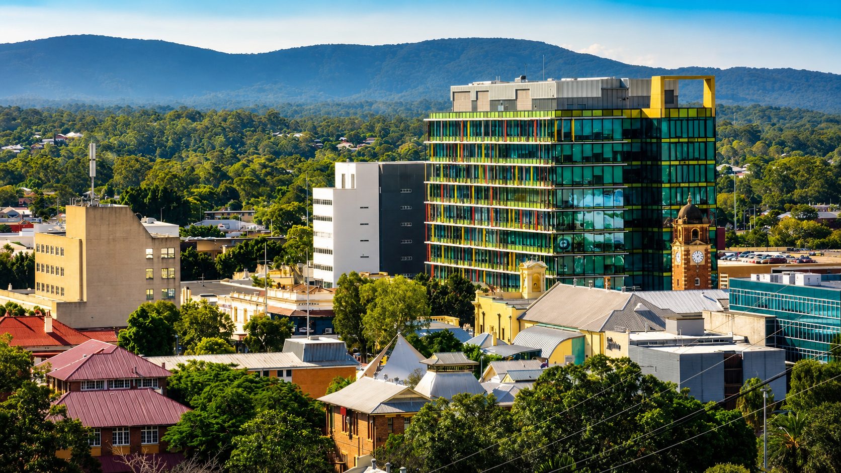Aerial view of Ipswich, Queensland