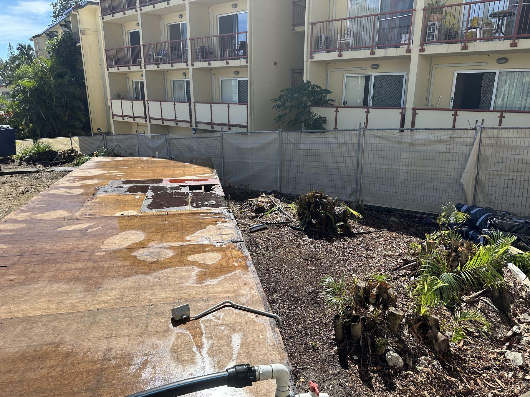 Structure cleared to piers
