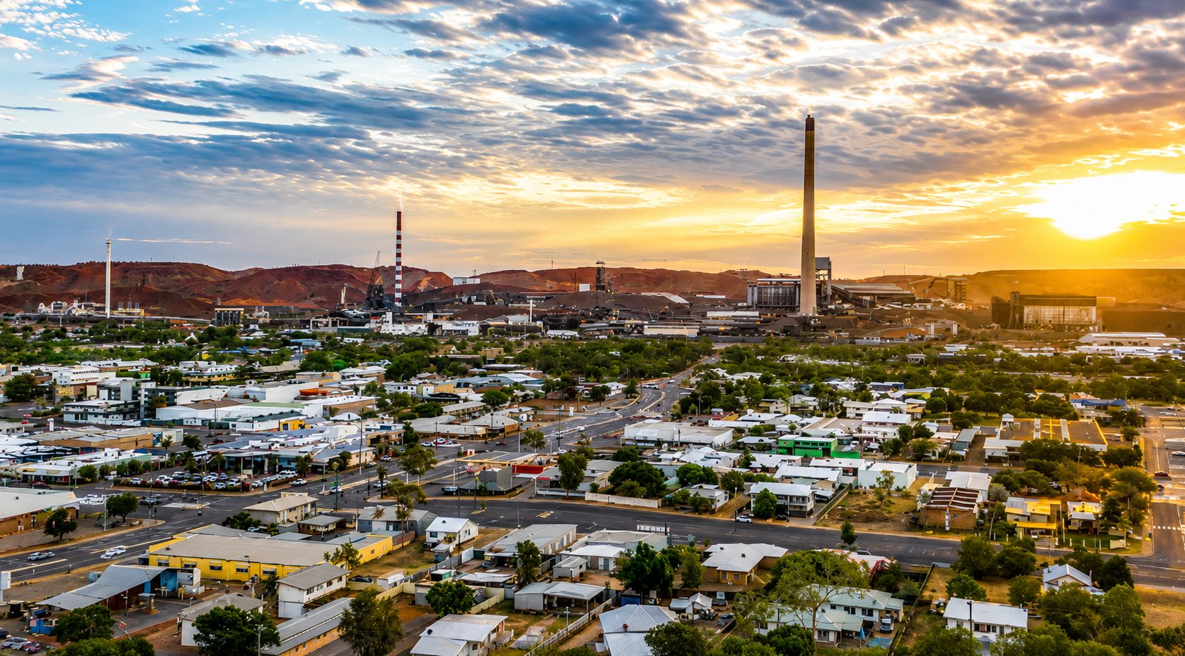 Aerial view of Mt Isa, Queensland