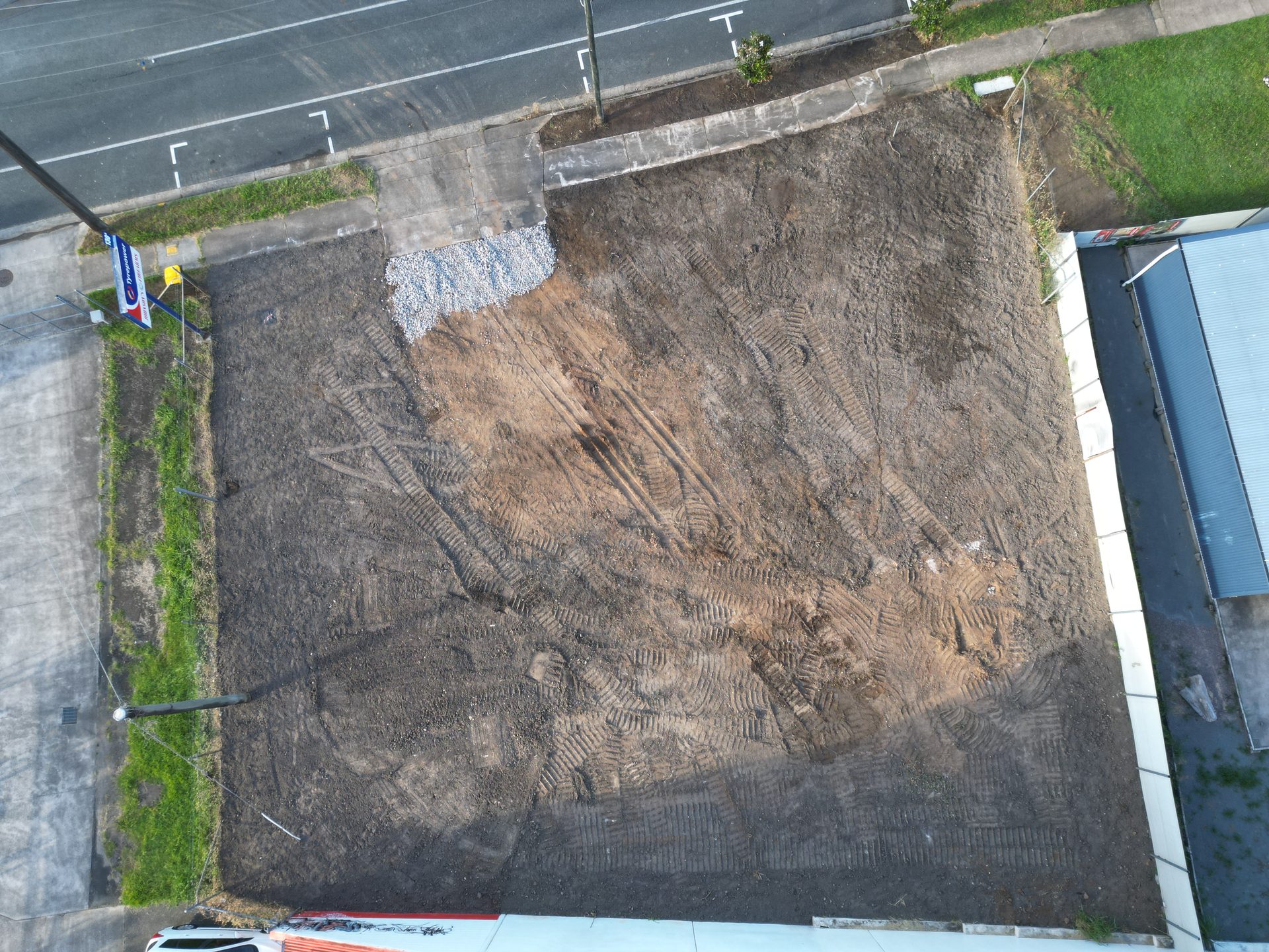 Site scraped, aerial