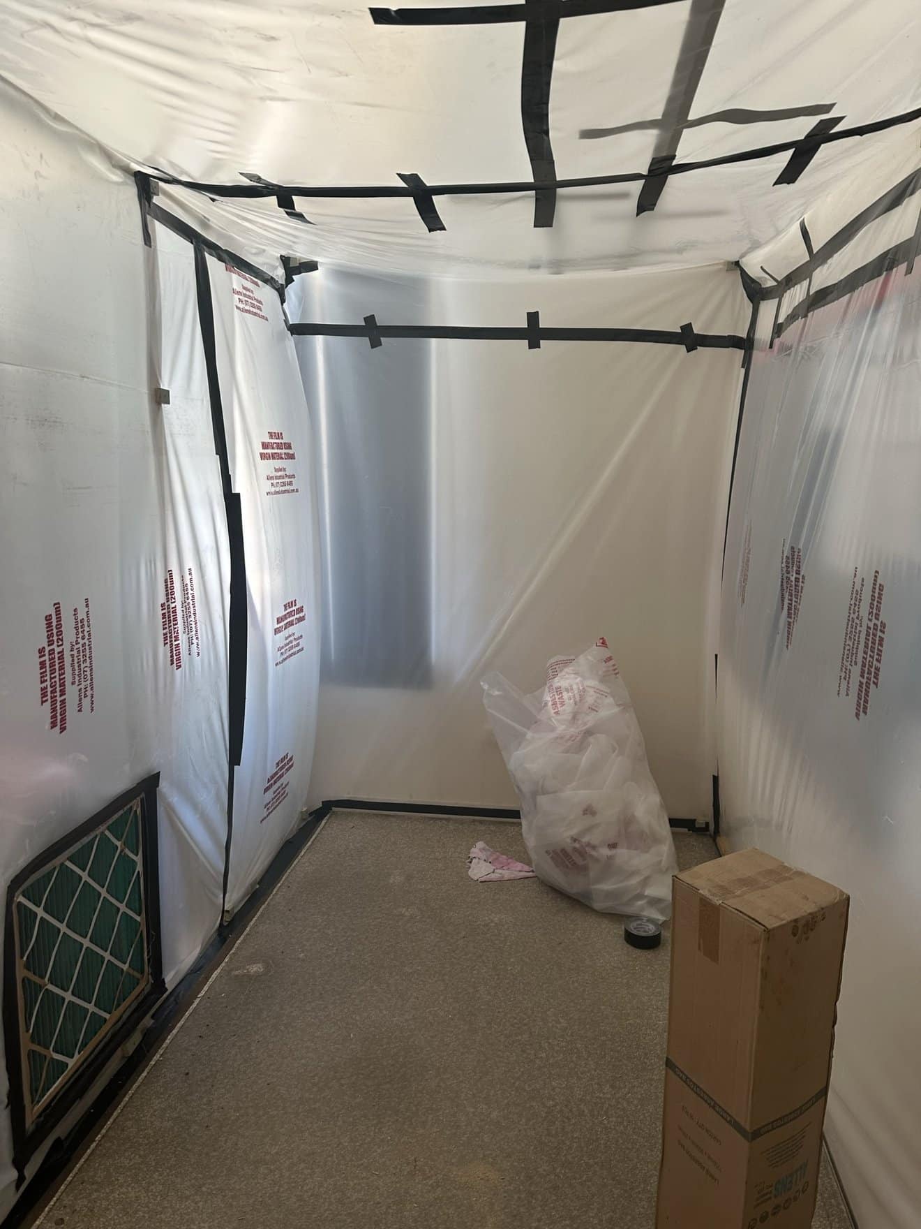 Licensed asbestos removal in progress on an Ipswich residential property